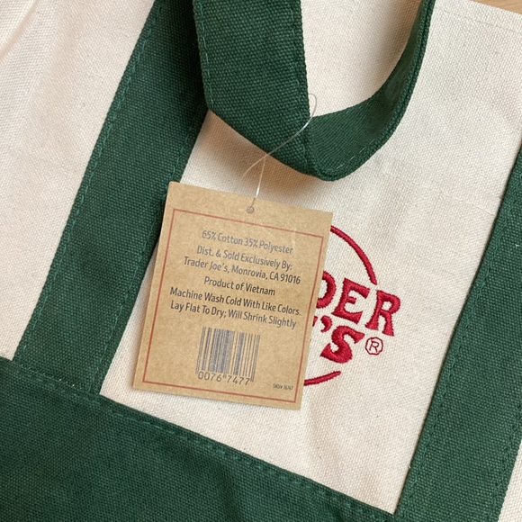 Trader Joe’s mini tote bag- GREEN - Picture 4 of 4